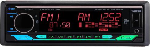 DS18 SDX-P200 Digital Media Receiver Single Din, Car Stereo Radio DSP, High Power 4 x 60 Watts, APP, Bluetooth Audio and Calling, Aux Input, USB, Mechless, AM/FM, 3V + 3.5V Subwoofer (Renewed) in Saudi Arabia
