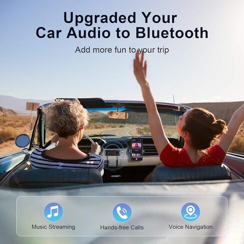 1Mii Aux Bluetooth 5.4 Adapter for Car, USB Powered to 3.5mm Jack Bluetooth Receiver for Car Audio Home Stereo, Wireless Audio Kit for Hands-Free Calls and Wireless Music Streaming, Plug and Play in Saudi Arabia