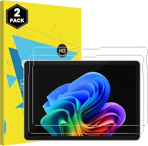 واقي شاشة Moko 2 Pack لـ Microsoft Surface Pro 12 Inclate 2025 ، واقي أفلام زجاجي مقسّر 9H لـ Surface Pro 12 بوصة ، ودعم السطح وقرص الحالات واللمس الحساسة in Kuwait