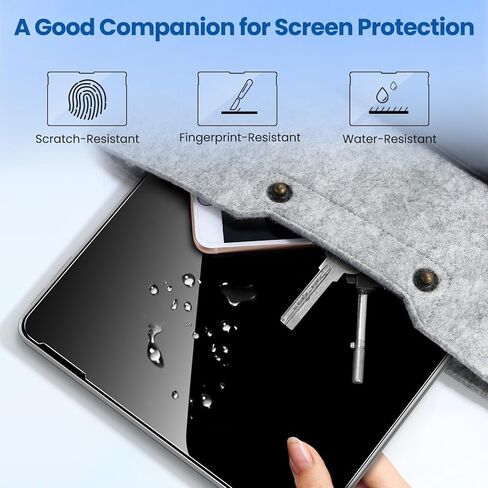 واقي شاشة Moko 2 Pack لـ Microsoft Surface Pro 12 Inclate 2025 ، واقي أفلام زجاجي مقسّر 9H لـ Surface Pro 12 بوصة ، ودعم السطح وقرص الحالات واللمس الحساسة in Kuwait