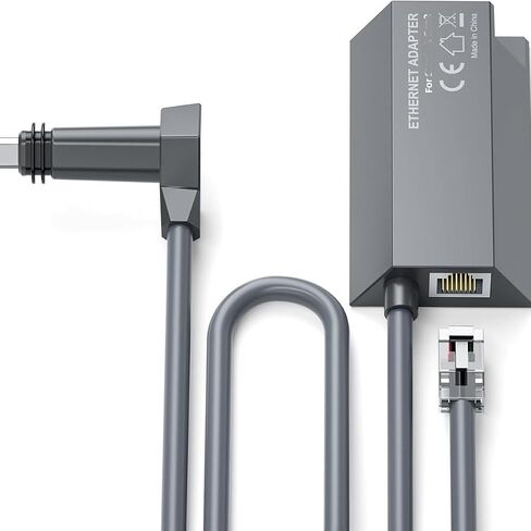Ethernet Adapter Gen2 Compatible with Starlink Router and Dish, Type-D Mini Plug to RJ45 Gigabit LAN Adapter, 3FT Heavy-Duty, Compatible with PC, TV, Game Console, Printer, VoIP, Camera in Saudi Arabia