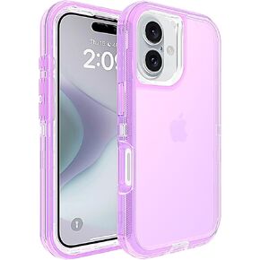 Case Compatible with iPhone 15 Heavy Duty Anti Shock 3 in 1 360 Full Body Case (Purple) in Saudi Arabia