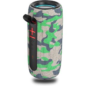 مكبر صوت بلوتوث اللاسلكي المحمول: صوت IPX6 مقاوم للماء ، راديو FM ، تشغيل بطاقة USB/AUX/SD ، LEDLLAYSS ، ستيريو مترابط TWS ، السفر/التخييم/الدراجة/العائلة/الحفلات （أسود） in Kuwait