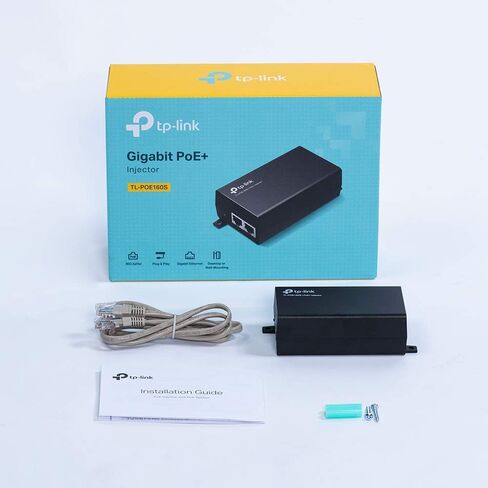 TP-Link PoE+ Injector Gigabit | Non-PoE to PoE Adapter | 802.3at/af Compliant | Up to 30W Power Budget | Wall Mountable | Plug&Play | Up to 100m(328 ft) | UL Certified(POE160S) (Pack of 2) in Saudi Arabia