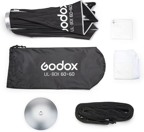 Godox UL-Series Softbox 24''x24'' / 60x60cm Square Quick Release Umbrella Softbox Foldable Light Modifier for Product Photography & Tabletop Lighting - Bowens Mount Compatible in Saudi Arabia