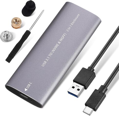 Homoyoyo Portable External Hard Disk Enclosure Dual Protocol Type-c Compact Design for Fast Data Transfer Compatible with Laptops and in Saudi Arabia