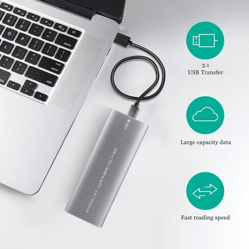 Homoyoyo Portable External Hard Disk Enclosure Dual Protocol Type-c Compact Design for Fast Data Transfer Compatible with Laptops and in Saudi Arabia