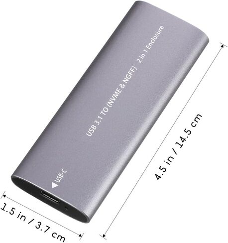 Homoyoyo Portable External Hard Disk Enclosure Dual Protocol Type-c Compact Design for Fast Data Transfer Compatible with Laptops and in Saudi Arabia