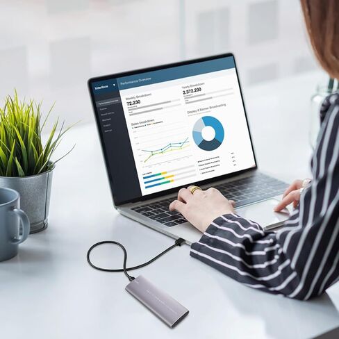 Homoyoyo Portable External Hard Disk Enclosure Dual Protocol Type-c Compact Design for Fast Data Transfer Compatible with Laptops and in Saudi Arabia