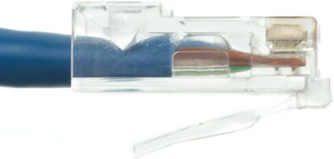 CableWholesale Cat5e Ethernet Cable, 24AWG Network Cable with RJ45 Gold Plated Connector, 4 Pair Stranded Bare Copper, Bootless Unshielded Twisted Pair (UTP) Internet Patch Cable, 6 inches, Blue in Saudi Arabia
