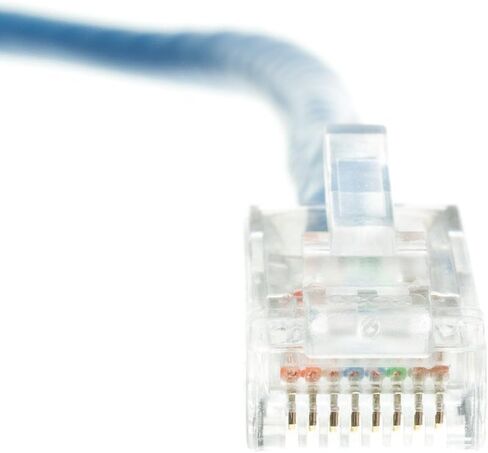 CableWholesale Cat5e Ethernet Cable, 24AWG Network Cable with RJ45 Gold Plated Connector, 4 Pair Stranded Bare Copper, Bootless Unshielded Twisted Pair (UTP) Internet Patch Cable, 6 inches, Blue in Saudi Arabia
