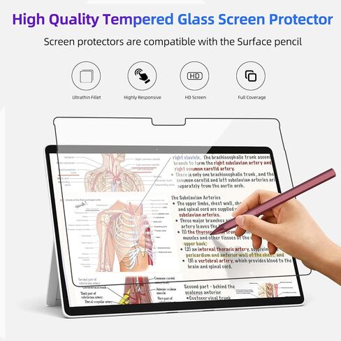 [2 Pack Screen Protector for Microsoft Surface Pro 11 2024/Surface Pro 10/Surface Pro 9/Surface Pro 8/Surface Pro X, (13 inch), 9H Tempered Glass/High Sensitivity/Support Surface Pen in Saudi Arabia