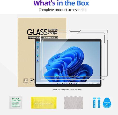 [2 Pack Screen Protector for Microsoft Surface Pro 11 2024/Surface Pro 10/Surface Pro 9/Surface Pro 8/Surface Pro X, (13 inch), 9H Tempered Glass/High Sensitivity/Support Surface Pen in Saudi Arabia