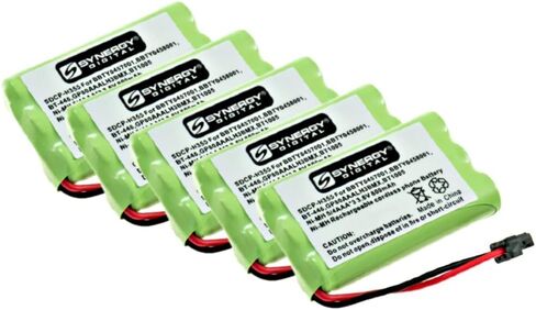 بطاريات الهاتف اللاسلكية الرقمية التآزرية ، متوافقة مع هاتف Uniden TXC-950 اللاسلكي ، (Ni-MH ، 3.6 فولت ، 800 مللي أمبير في الساعة) ، بديل لبطارية Uniden BT-461 ، تشمل الحزمة: 5 × SDCP-H355 بطاريات in Saudi Arabia