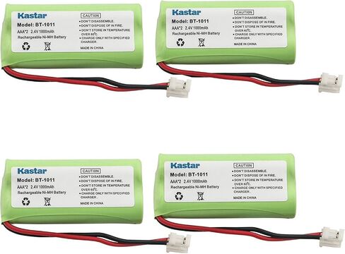 بطارية Kastar Cordless (4 حزمة) ، Ni-MH 2.4v 1000mAh ، بديل لـ BT-1011 BT-1018 BT-6010 BT-284342 BT-28433 BT-18433 BT-8000 BT-8001 BT-8300 CS6219 CS6219 in Saudi Arabia
