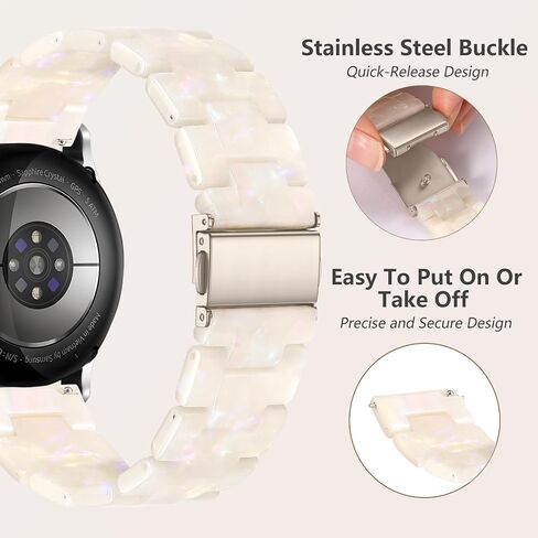 شريط راتنج Lerobo متوافق مع Samsung Galaxy Watch 7 6 5 4 44mm 44mm للنساء Gen Galaxy Watch 4 6 Classic 42mm 46mm 43mm 47mm Galaxy 5 Pro 45mm Active 2 40mm 42mm ، in Kuwait