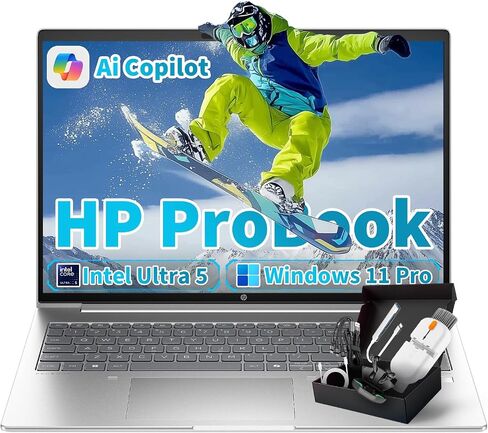 HP Probook 460 G11 Business Business Captop ، 16 "عرض FHD ، Intel Core Ultra 5 125U (Beats I7-1355U) ، 64GB DDR5 RAM ، 2TB SSD ، Win 11 Pro مع Al Copilot ، Wi-Fi 6E ، RJ-45 ، Wolf Security ، G255 Pro in Kuwait