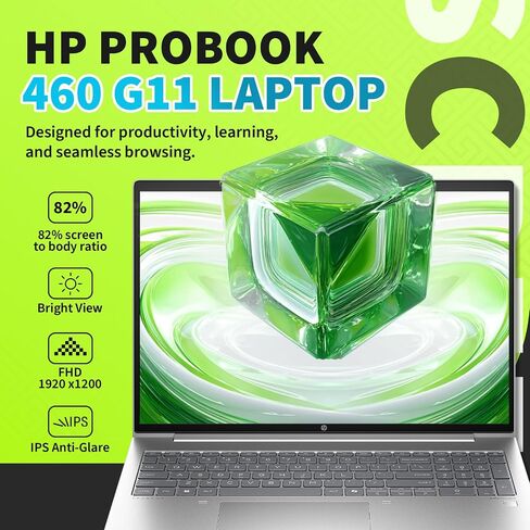 HP Probook 460 G11 Business Business Captop ، 16 "عرض FHD ، Intel Core Ultra 5 125U (Beats I7-1355U) ، 64GB DDR5 RAM ، 2TB SSD ، Win 11 Pro مع Al Copilot ، Wi-Fi 6E ، RJ-45 ، Wolf Security ، G255 Pro in Kuwait