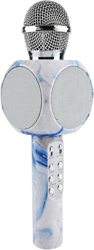 Sing-Along Bluetooth Karaoke Microphone and Bluetooth Stereo Speaker, Swirl Edition, All-in-One (Swirl Blue) in Saudi Arabia