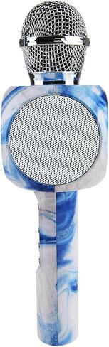 Sing-Along Bluetooth Karaoke Microphone and Bluetooth Stereo Speaker, Swirl Edition, All-in-One (Swirl Blue) in Saudi Arabia