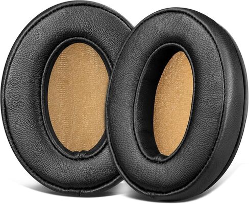 SOULWIT Lambskin Replacement Ear Pads for Sennheiser Momentum 2.0 (M2)/HD1 Wireless Over/Around Ear Headphones, Cushions with Noise Isolation Memory Foam - Black in Saudi Arabia