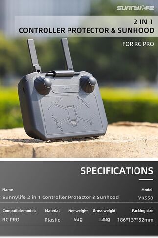 Controller Sun Hood Sunshade Protector for DJI RC Pro, Replacement Multifunctional Controller Guard in Saudi Arabia