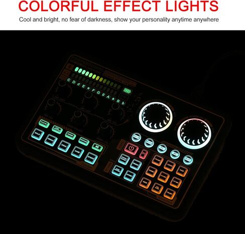 Audio Mixer, Multi Function Digital External Sound Card for Computer Smartphone Singing Recording in Saudi Arabia