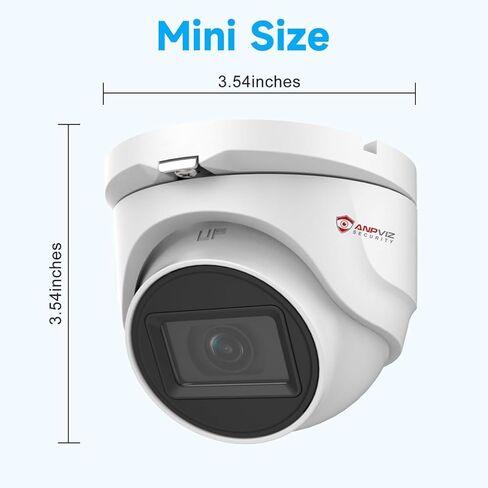 ANPVIZ 5MP 4-in-1 (TVI/AHD/CVI/CVBS) كاميرا أمان تمثيلية تبرز ، عدسة 2.8 ملم 108 درجة ، رؤية ليلية 100 قدم ، IP67 المعادن IP67 ، 2 عبوة ، متوافقة مع 5MP أخرى وفوق DVR in Kuwait