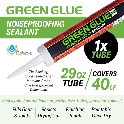 عبوة مانعة للتسرب عازلة للضوضاء من Green Glue مكونة من 6 أنابيب (28 أونصة لكل منها) - مع مناديل تنظيف in Kuwait