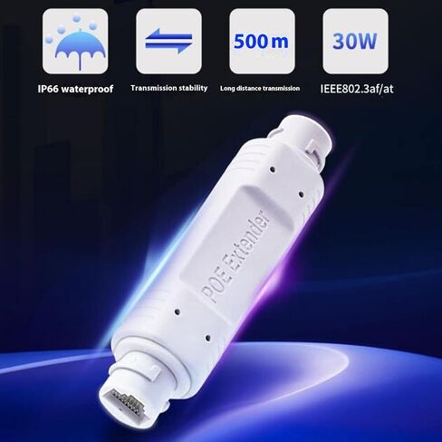 Zunate Outdoor Water Propert Poe Extender ، Habust ABE Poe Repeater مع امتداد Ethernet الذي يكسر مسافة 100 متر ، IEEE 802.3AF AT ، من أجل جرس Door Cameras in Saudi Arabia