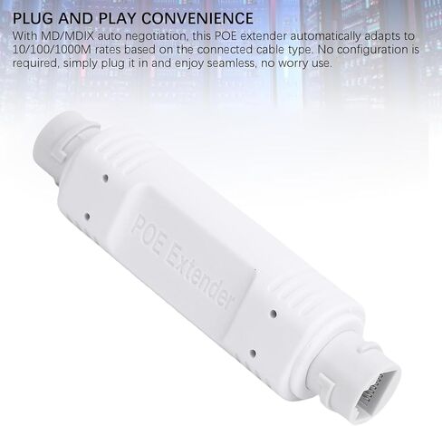 Zunate Outdoor Water Propert Poe Extender ، Habust ABE Poe Repeater مع امتداد Ethernet الذي يكسر مسافة 100 متر ، IEEE 802.3AF AT ، من أجل جرس Door Cameras in Saudi Arabia