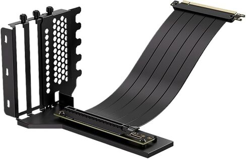Graphics Card Holder Vertical Mounting Steering Bracket Kit 200mm PCI-E 4.0 Extension for Chassis(PCI-E4.0 Bracket Wh) in Saudi Arabia
