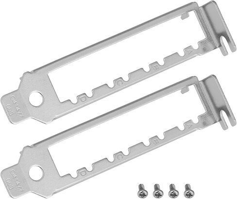 2pcs Network Card Low Profile Bracket with 4 Screw Compatible with Intel X710-DA4 I350-F4 in Kuwait