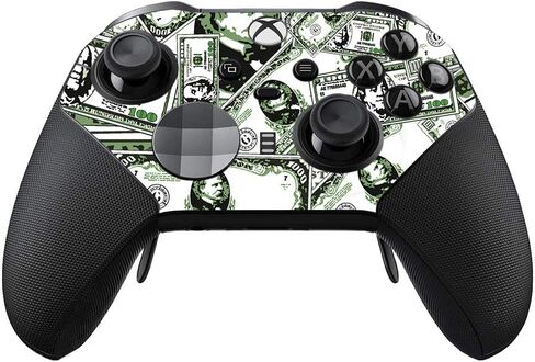 Mayyskins Skin متوافق مع جهاز التحكم في سلسلة Xbox Elite Series 2 - Phat Cash | غلاف الالتفاف الواقي ، الدائم ، والفريد من نوعه | من السهل تطبيق الأنماط وإزالتها وتغييرها | صنع في الولايات المتحدة in Saudi Arabia
