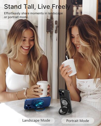 Magnetic Phone Grip for MagSafe – Slim Ring Kickstand – Phone Holder for Women, Compatible with iPhone & Android (Galaxy Night) in Saudi Arabia
