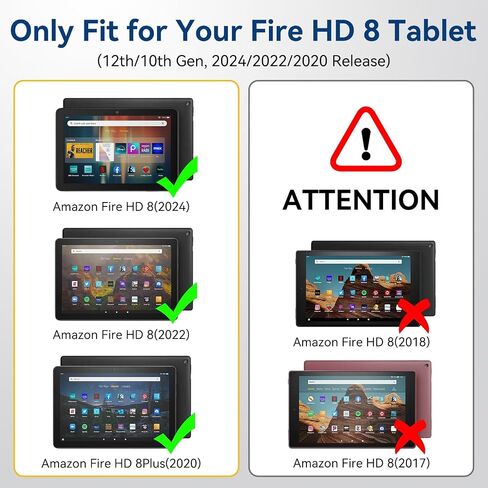 Fire HD 8 Tablet Case(12th/10th Generation, 2024/2022/2020 Release), Ubearkk Lightweight Slim Shell Quality PU Leather Trifold Stand Cover Auto Wake/Sleep-Grass Green in Kuwait