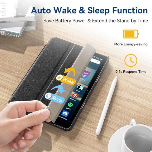 Fire HD 8 Tablet Case(12th/10th Generation, 2024/2022/2020 Release), Ubearkk Lightweight Slim Shell Quality PU Leather Trifold Stand Cover Auto Wake/Sleep-Grass Green in Kuwait