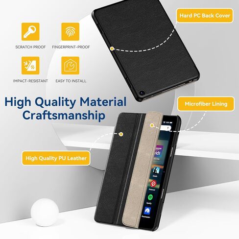 Fire HD 8 Tablet Case(12th/10th Generation, 2024/2022/2020 Release), Ubearkk Lightweight Slim Shell Quality PU Leather Trifold Stand Cover Auto Wake/Sleep-Grass Green in Kuwait