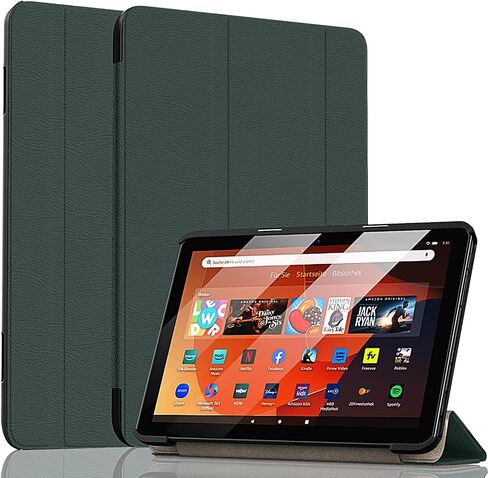 Fire HD 8 Tablet Case(12th/10th Generation, 2024/2022/2020 Release), Ubearkk Lightweight Slim Shell Quality PU Leather Trifold Stand Cover Auto Wake/Sleep-Grass Green in Kuwait
