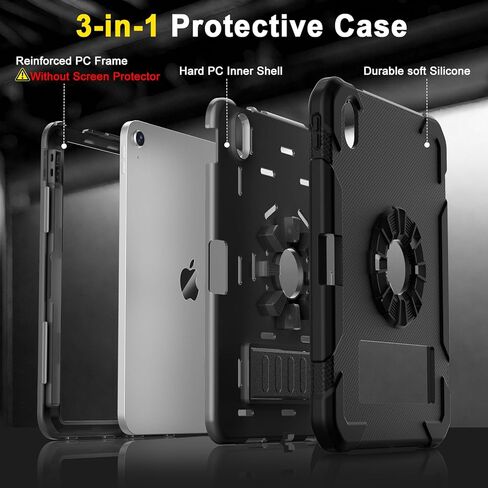 avakot for iPad A16 Case 11th Generation 11 Inch 2025/ iPad 10th Generation Case 10.9 Inch 2022, Heavy Duty Military Grade Shockproof Cover with Pencil Holder for i Pad 11/10 Gen, Navy Blue in Kuwait