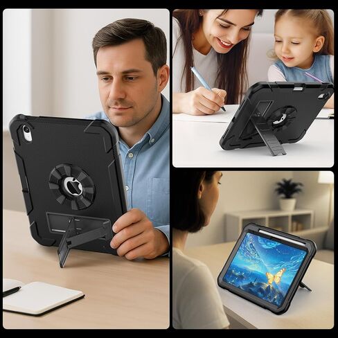 avakot for iPad A16 Case 11th Generation 11 Inch 2025/ iPad 10th Generation Case 10.9 Inch 2022, Heavy Duty Military Grade Shockproof Cover with Pencil Holder for i Pad 11/10 Gen, Navy Blue in Kuwait