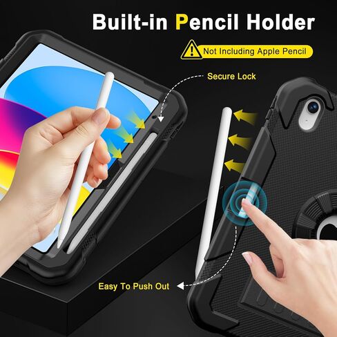 avakot for iPad A16 Case 11th Generation 11 Inch 2025/ iPad 10th Generation Case 10.9 Inch 2022, Heavy Duty Military Grade Shockproof Cover with Pencil Holder for i Pad 11/10 Gen, Navy Blue in Kuwait