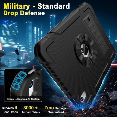 avakot for iPad A16 Case 11th Generation 11 Inch 2025/ iPad 10th Generation Case 10.9 Inch 2022, Heavy Duty Military Grade Shockproof Cover with Pencil Holder for i Pad 11/10 Gen, Navy Blue in Kuwait