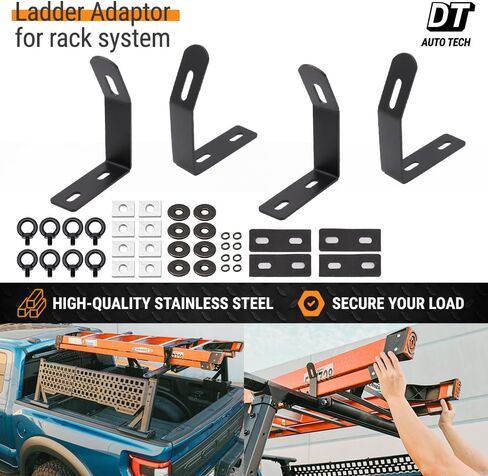 Syneticusa Load Stops T-Slot Truck Crossbar Rack Accessory with Built-in Tie-Down Points Handles, 250 lb Capacity, Black, for Ladder, Firewood, Kayak 4-Piece Set in Saudi Arabia