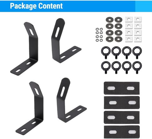 Syneticusa Load Stops T-Slot Truck Crossbar Rack Accessory with Built-in Tie-Down Points Handles, 250 lb Capacity, Black, for Ladder, Firewood, Kayak 4-Piece Set in Saudi Arabia