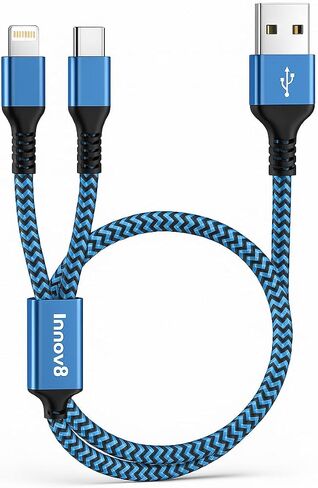 كابل شحن Multihead Multihead 3 في 1 نايلون مضفر متعددة USB سلك الشاحن السريع 3ft (1M) مع Lightning/Micro USB/Type C USB in Saudi Arabia