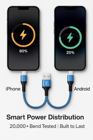 كابل شحن Multihead Multihead 3 في 1 نايلون مضفر متعددة USB سلك الشاحن السريع 3ft (1M) مع Lightning/Micro USB/Type C USB in Saudi Arabia