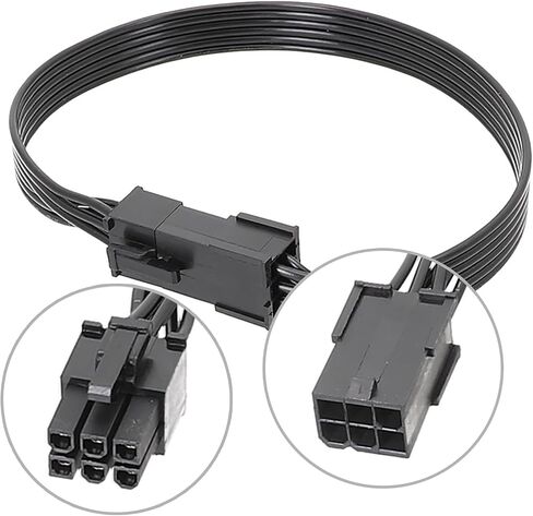 كابل الكمبيوتر 6Pin بطاقات الرسومات الطاقة سلك الذكور تمديد الإناث كابل مسطح 6Pin PCIe كابل GPU in Saudi Arabia