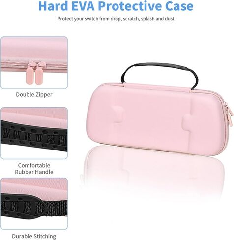 Jiangjiangbao Eva Case لـ Asus Rog Ally X Game Console & Accessories ، Carry Case Drop-Probling & Wear-Drofistant (Pink) in Kuwait