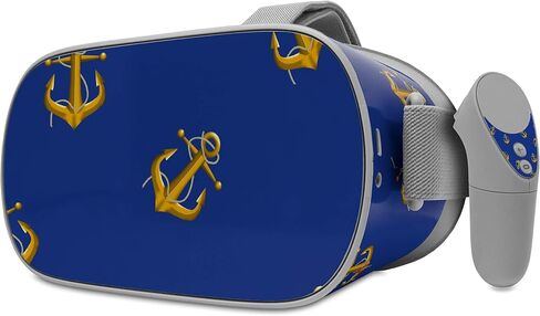 Decal Style Skin Wrap Compatible with Oculus Go Headset - Anchors Away Blue (Oculus NOT Included) in Saudi Arabia